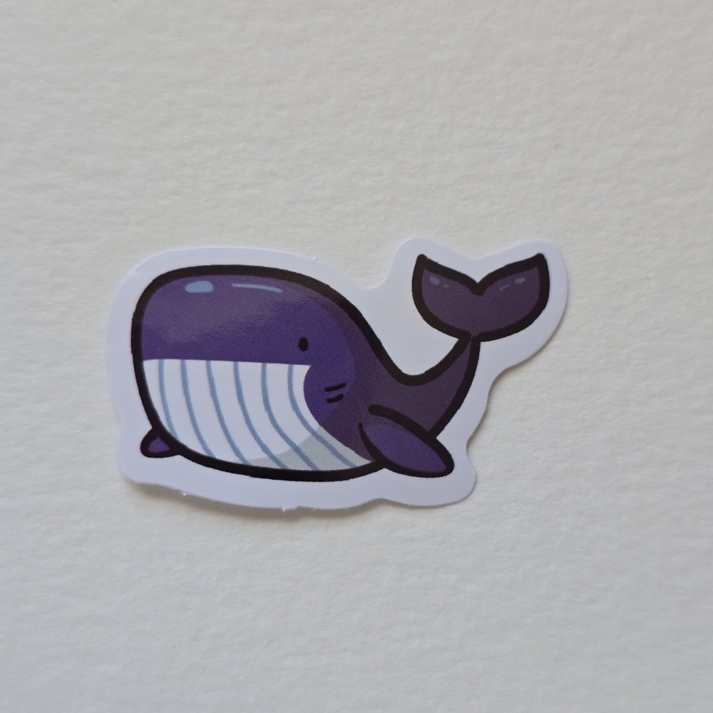 10/$10 Purple Whale Sticker